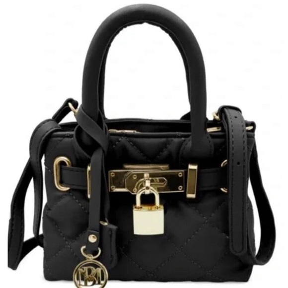 Badgley Mischka Handbags - Badgley Mischka Black Micro Mini Top Handle Bag